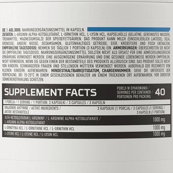 Амінокомплекс для спорту OstroVit AOL 3000 120 Caps | Зображення 1