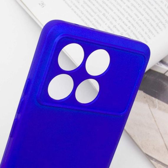 Чехол TPU GETMAN Liquid Silk Full Camera для Xiaomi Poco X6 Pro Синий / Iris | Зображення 4