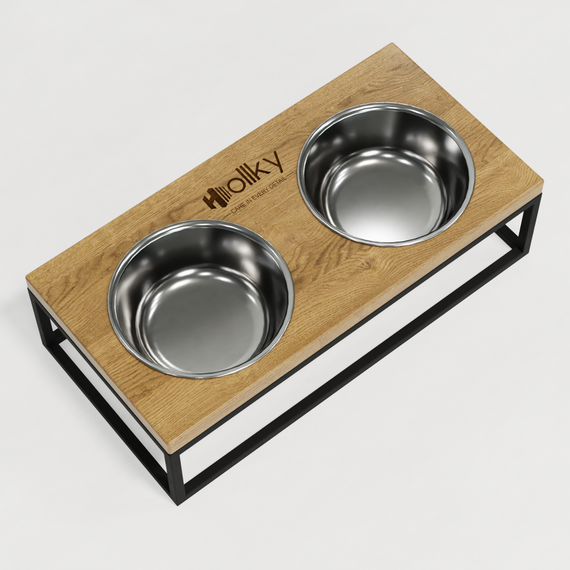 Миски на подставке для средних собак и больших котов Hollky Base M (2 × 0,95 л) BM-422110-BLNT | Зображення 3