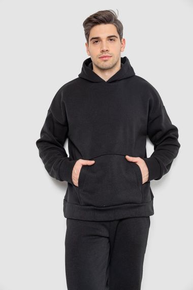 Спорт костюм чоловічий на флісі, колір чорний, 177R235 | Зображення 1