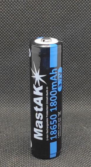 Аккумулятор Li-ion MastAK 18650 3.6v 1800mAh с защитой (1шт.) | Зображення 2