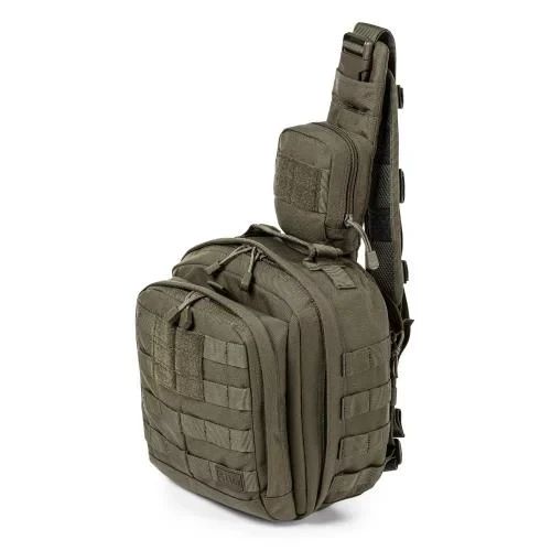 Тактична сумка-кобура 5.11 Tactical RUSH MOAB 6 Sling Pack 11L Колір Олива компактна однолямкова сумка із системою MOLLE для EDC