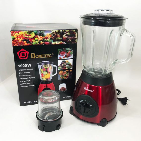 Блендер стаціонарний з кавомолкою DOMOTEC MS-6611 1000Вт, Блендер для дитячого пюре, Блендер IU-897 для дому | Зображення 2