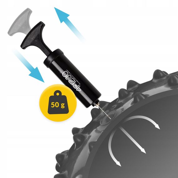 М'яч для пілатесу, йоги, реабілітації 4FIZJO 20 см (масажний) Black (P-5905973402330) | Зображення 3