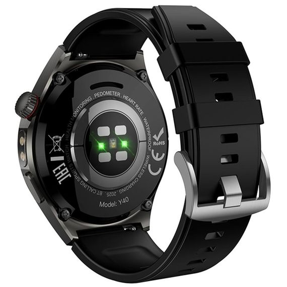Смарт-годинник Hoco Y40 Smart sports watch (call version) Black | Зображення 3
