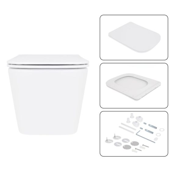 Набір Qtap Nest 4 в 1 підвісний унітаз Crow Ultra Quiet 520x360x290 + комплект інсталяції QT05335172W48199 | Зображення 3