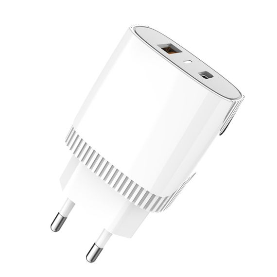 Мережевий зарядний пристрій Aspor A816 PD + QC Fast Charger 2в1 Type-C + Type-C-білий | Зображення 2