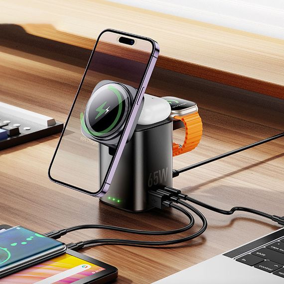 БЗП Hoco CQ20A Clever 6in1 PD65W Black | Зображення 7