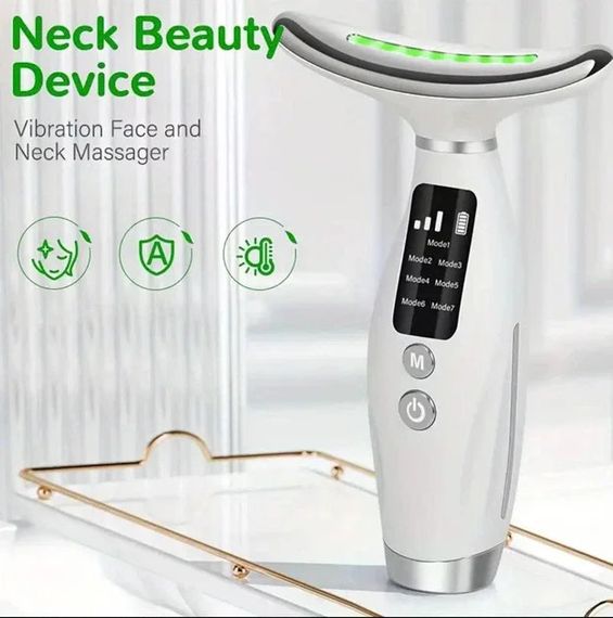 Микротоковый массажер Neck Beauty Device 26X-328 • Массажер для лица, шеи и тела с микротоками для домашнего ухода за кожей | Зображення 3