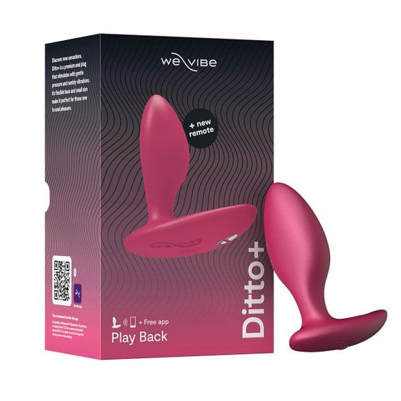 Анальна смарт-вібропробка We-Vibe Ditto+ Cosmic Pink, 10 режимів, пульт ДК | Зображення 8