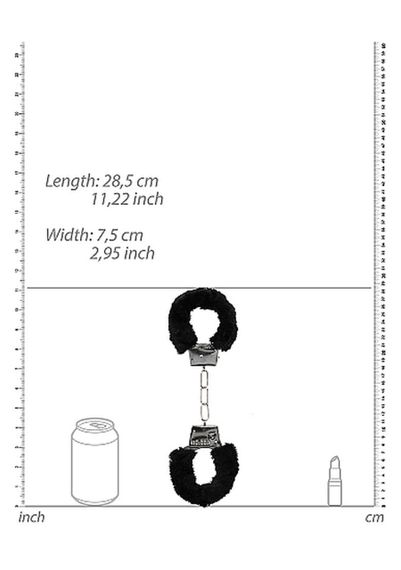 Наручники - Ouch! Beginner's Handcuffs Furry Black Sex Aura | Зображення 3