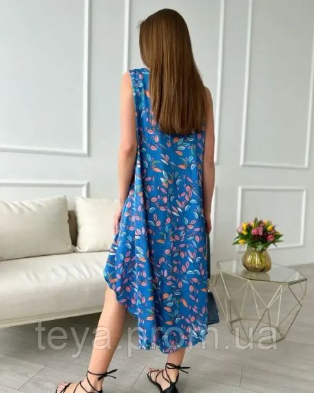 Плаття для жінок колір блакитний розмір 4XL FI_007067 | Зображення 2