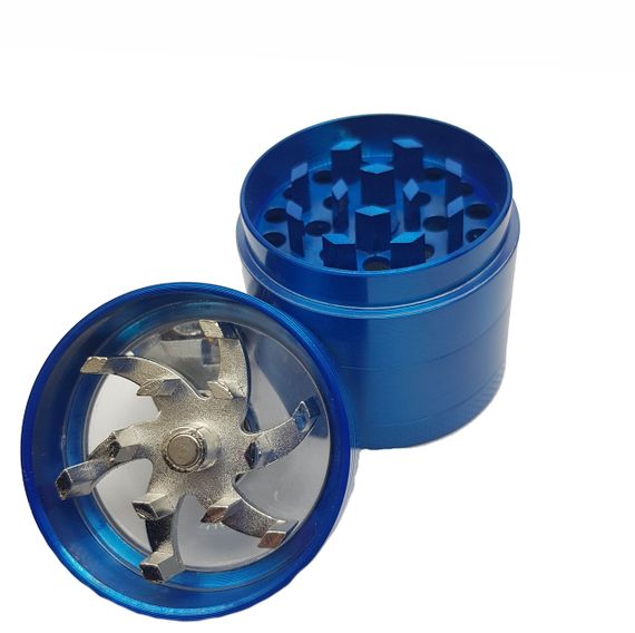 Млин Для Трав, Спецій і Табака Гріндер З Ручкою "Herb Grinder Blue" | Зображення 3