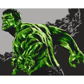 Картина за номерами без підрамника "Неймовірний Халк" 16043-ACNF 40х50 см