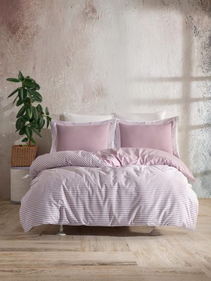 Постільна білизна Turkiz Ranforse Prima 200 х 220 см Santiago Violet