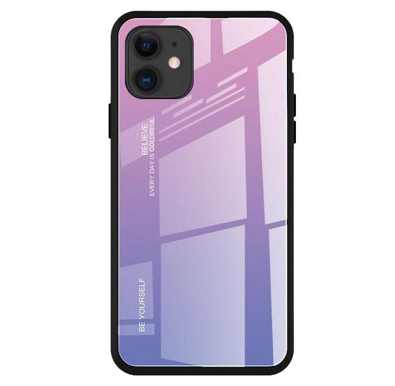 Чохол бампер Primolux Gradient Glass для Apple iPhone 11 - Pink | Зображення 1