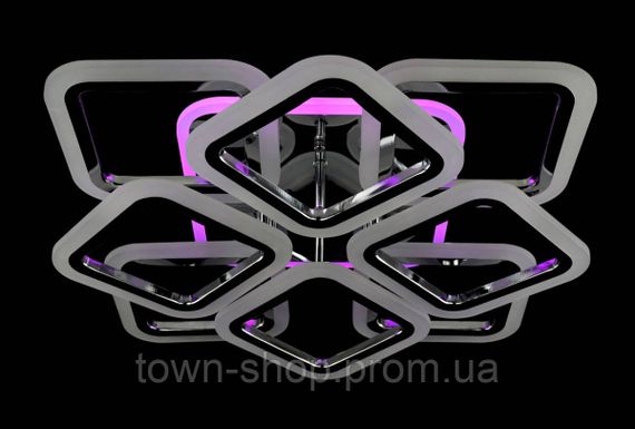 Люстра потолочная LED с пультом A2400/4+4S-RGB-ch Хром 11х50х50 см. | Зображення 6