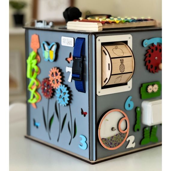 Развивающая игрушка Бизикуб TG3461117500, 30х30х30 см Серый | Зображення 3