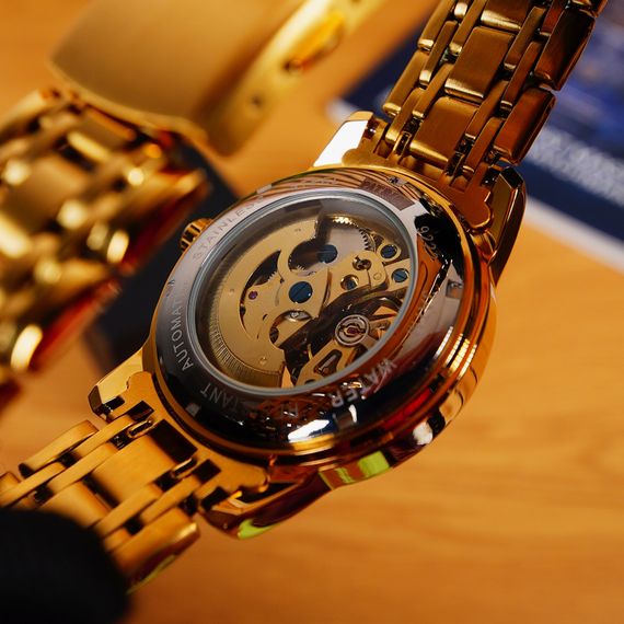 Класичний чоловічий годинник Awarder 025 Sharp Gold Blue | Зображення 3