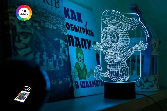 3D світильник нічник з пультом "Каченя" 3DTOYSLAMP | Зображення 1