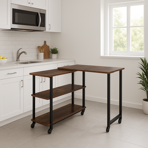 Стол L-образный Costway King вращающийся в стиле Loft
