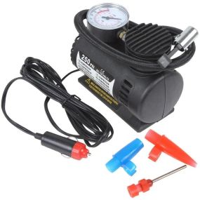 Автомобильный компрессор 250 psi 10-12Amp 25л + насадки