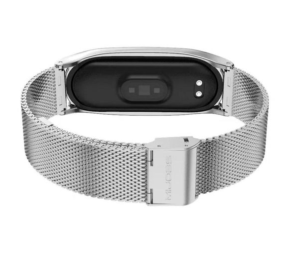 Ремінець металевий Mijobs міланське плетіння для фітнес-браслета Xiaomi Mi Smart Band 7 - Silver | Зображення 2