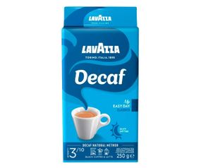 Итальянский кофе без кофеина молотый в вакуумной упаковке Lavazza Dec Classico, 250г, купаж арабики и робусты
