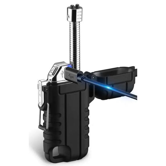Электрическая зажигалка с usb-кабелем, Водонепроницаемая электроимпульсная зажигалка PC-97 | Зображення 2