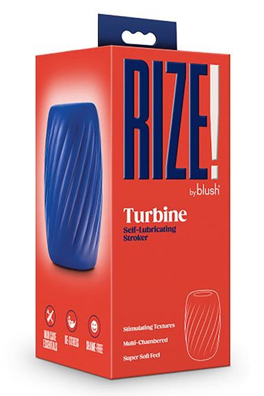 Мастурбатор Blush Rize, що самозмазується, синій, 10.1 см Sex Aura | Зображення 4