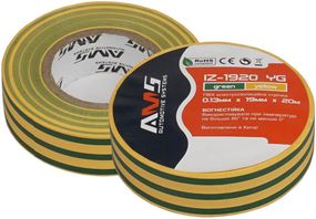Изолента AMS IZ-1920 YG глянцевая 0.13 х19мм