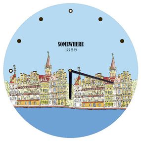 Часы настенные круглые Somewhere 1889 36 см (CHR_O_15M013)