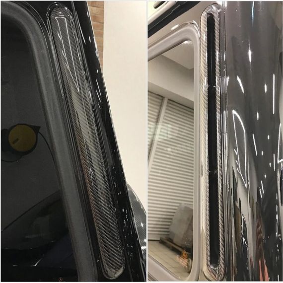 Накладки на задні стійки (Карбон) для Mercedes G сlass W463 1990-2018 рр