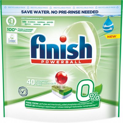 Таблетки для посудомоечных машин Finish Power All in One 0% 40 шт. (5900627092424)