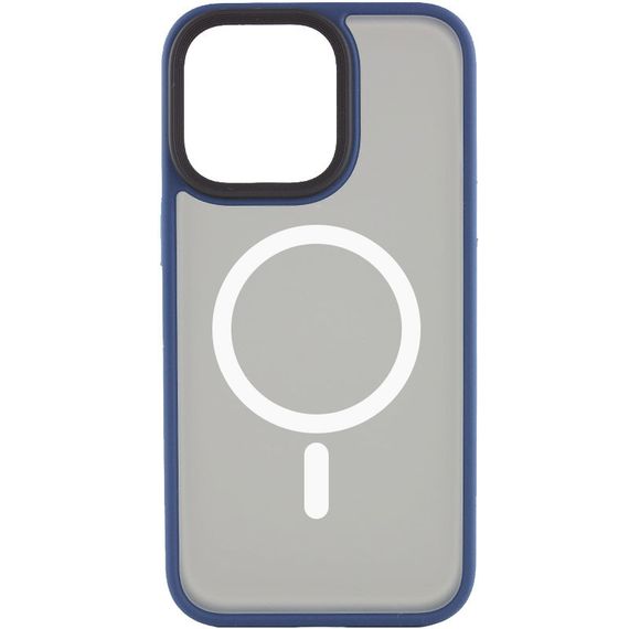 TPU+PC чохол Metal Buttons with MagSafe для Apple iPhone 15 Pro Max (6.7") TPU+PC, Синій