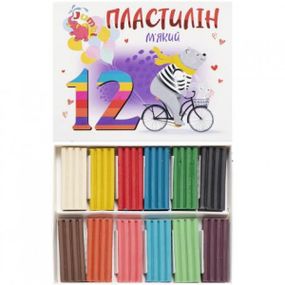 Пластилин 12 цветов 216гр КТ 230604, мягкий Jumbі, в коробке (4820274630057)