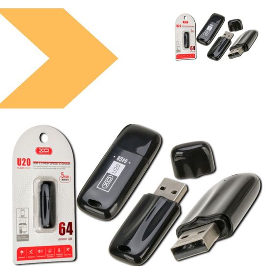 Флеш-пам'ять XO U20 USB 2.0 128GB чорна (MAW-41589_651) | Зображення 1