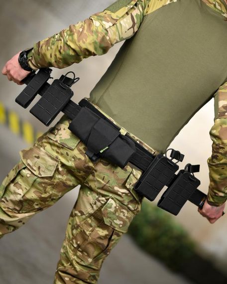 Тактичний пояс з підсумками battle belt розвантажувальний ремінь для військових спорядження з системою MOLLE | Зображення 5