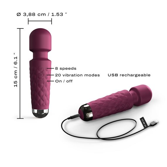Мінівібромасажер Dorcel Wand Mini Wanderful Plum | Зображення 1