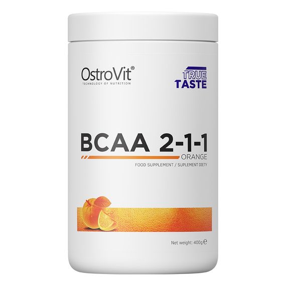 Амінокислота BCAA для спорту OstroVit BCAA 2-1-1 400 g /40 servings/ Orange