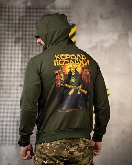 Мілитари Худі Король Посадки oliva РП7401 | Зображення 3