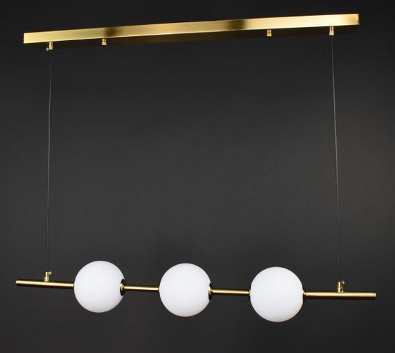 Люстра світлодіодна підвісна LED світильник для квартири на стелю лед 27863 Латунь 25-120х12х84 см.