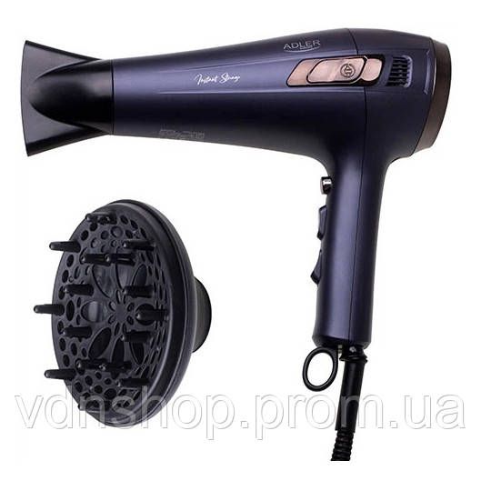 Фен для укладки средних волос Adler, Фен профессиональный домашний для волос без вреда WE-90 | Зображення 1