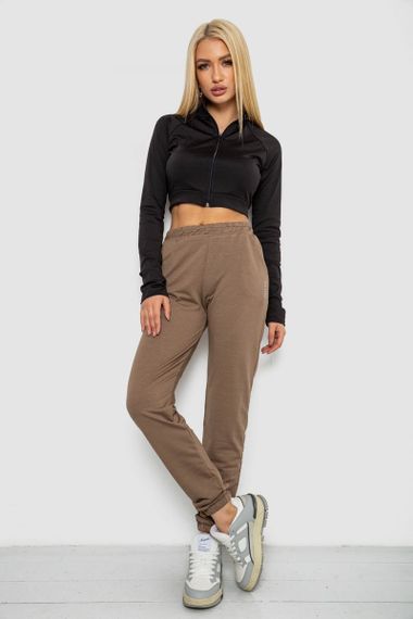 Спортивні штани жіночі, колір темно-бежевий, 238R325 | Зображення 1