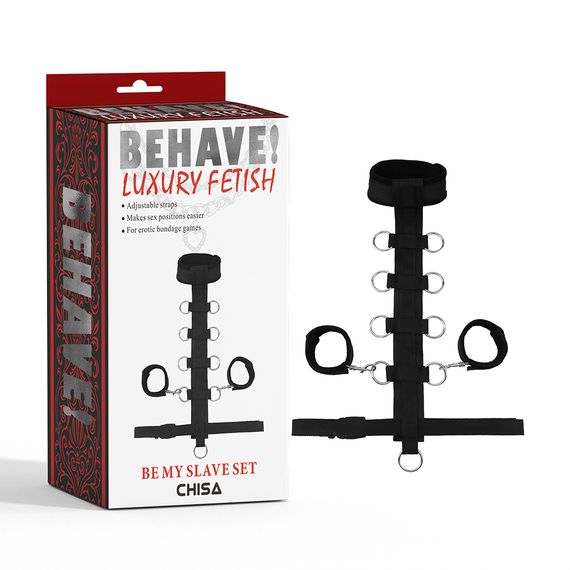 Набір для бондажа Chisa Behave Be My Slave Set, Черный