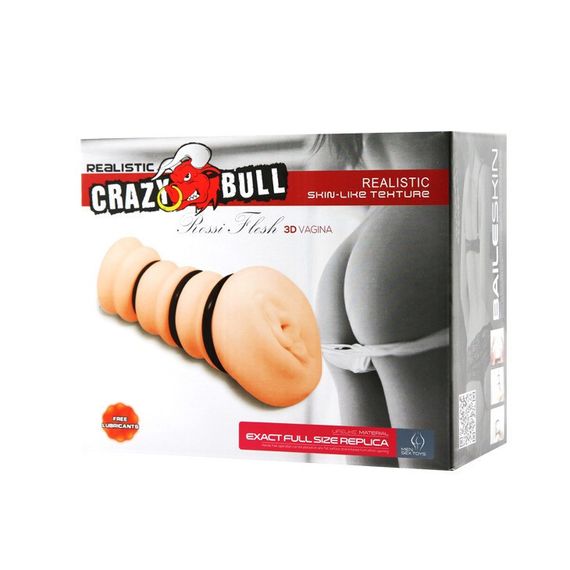 Мастурбатор вагіна реалістична з кільцями Crazy Bull Masturbator Vagina Sex Aura | Зображення 6