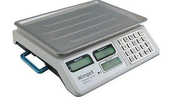 Ваги торговельні на акумуляторі Wimpex WX-5004 максимальна вага 50 кг на платформі | Зображення 1