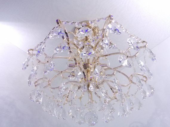 Люстра стельова кришталева 25485 Золото 59х49х49 см. | Зображення 1