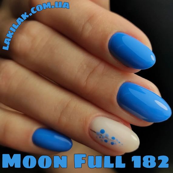 Гель-лак Moon Full №182 блакитний 8мл