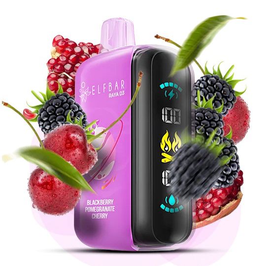 Elf Bar Raya D3 25000. Ежевика Гранат Вишня (Blackberry Pomegranate Cherry)